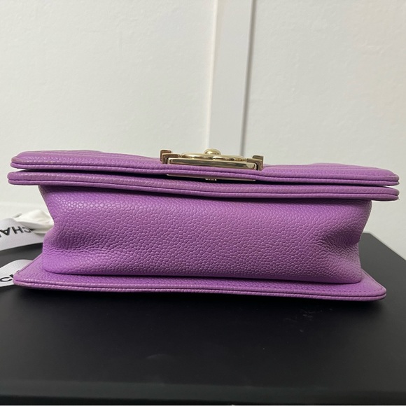 💜 Caviar Quilted Small Boy Flap Violet💜 - Picture 3 of 6